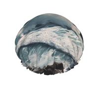 Wild Seas Bonnet de douche double couche réutilisable adapté pour le bain et le spa