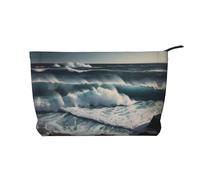 Wild Seas Trousse de maquillage en velours côtelé Grande ouverture, Noir , Taille unique