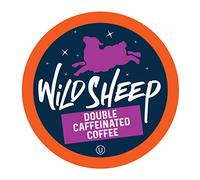 Wild Sheep Dosettes de café à haute teneur en caféine (double caféinée), compatibles avec les machines à café Keurig K-Cup, caféine supplémentaire dans des tasses recyclables, 40 unités