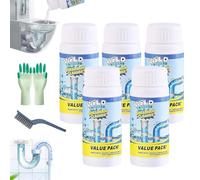 Wild Sink and Drain Cleaner, Powerful Sink Foaming Sinks and Drain Cleaner, Sinks and Drain Cleaners, for Kitchen Bathroom Toilet Shower Deodorizing and Cleaning (5PCS)