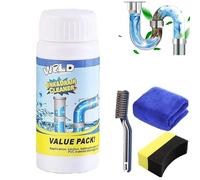 Wild Sink Drain Cleaner Déboucheur de canalisations en spirale Extra puissant Mousse déboucheur pour cuisine, salle de bain, toilettes et balcon (1 pièce (110 g)