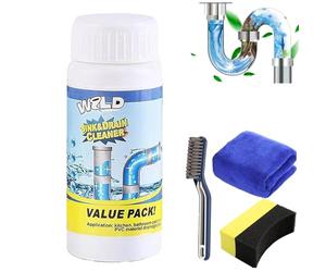 Wild Sink Drain Cleaner Déboucheur de canalisations en spirale Extra puissant Mousse déboucheur pour cuisine, salle de bain, toilettes et balcon (1 pièce (110 g)