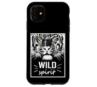 Wild Spirit Tiger Quotes Summer Illustration Graphic Design Coque pour iPhone 11