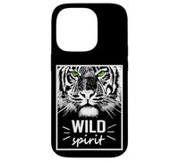 Wild Spirit Tiger Quotes Summer Illustration Graphic Design Coque pour iPhone 14 Pro