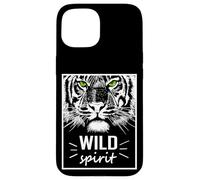 Wild Spirit Tiger Quotes Summer Illustration Graphic Design Coque pour iPhone 15