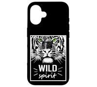 Wild Spirit Tiger Quotes Summer Illustration Graphic Design Coque pour iPhone 16