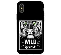Wild Spirit Tiger Quotes Summer Illustration Graphic Design Coque pour iPhone X/XS