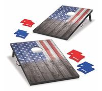 Wild Sports 2 'X3' Stars & Stripes Cornhole Ensemble, Stars & Stripes Cornhole Bag Toss Game, Rouge/Blanc/Bleu
