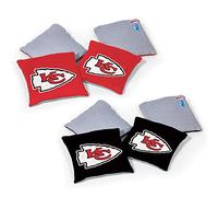 Wild Sports NFL Kansas City Chiefs Lot de 8 poufs Double Face Couleur équipe