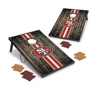 Wild Sports NFL San Francisco 49ers Ensemble de Cornhole de Luxe en MDF avec Coins et Tabliers, Couleur équipe 60 x 90 cm
