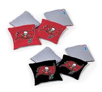 Wild Sports NFL Tampa Bay Buccaneers Lot de 8 poufs Double Face Couleur équipe