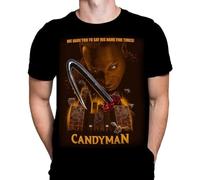 Wild Star Hearts Candyman Mens T-Shirt Gothic Horror Print, Black Cotton T-Shirt, Movie Poster Tee Manches Courtes(XX-Large)