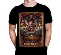 Wild Star Hearts Evil Dead Necronomicon Mens Tshirt Gothic Horror Film Print, Black Cotton T-Shirt, Movie Poster Tee Manches Courtes(Medium)