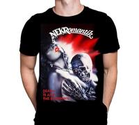 Wild Star Hearts NEKROMANTIK Mens Tshirt Halloween Gothic Horror Movie Print, Black Graphic T-Shirt, Film Poster Tee Manches Courtes(Medium)