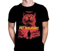 Wild Star Hearts Pet Sematary Mens Tshirt Halloween Gothic Horror Print, Black Graphic T-Shirt, Movie Poster Tee Hemden(XX-Large)