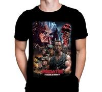 Wild Star Hearts Predator If It Bleeds Mens Tshirt Gothic Horror Film Print, Black Cotton T-Shirt, Movie Poster Tee Manches Courtes(Medium)