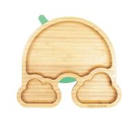 Wild & Stone Bol à ventouse arc-en-ciel pour bébé | Assiette en bambou respectueux de l'environnement | Base amovible à ventouse (vert clair)