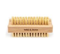 Wild & Stone Brosse à ongles en bois | Brosse double face en sisal naturel pour ongles des doigts et des orteils | Fibres de hêtre et de sisal certifiées FSC | Végétalien et sans plastique (1 pièce)