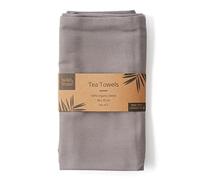 Wild & Stone Lot de 2 torchons en coton bio Gris tourterelle
