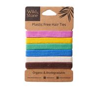 Wild & Stone Lot de 6 élastiques à cheveux 100% biodégradables et sans plastique (Multicolore)