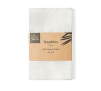 Wild & Stone | Serviettes en coton bio | Tissage à chevrons | Lot de 4 | Beach Sand