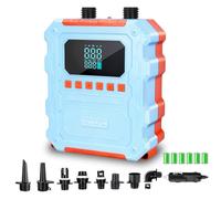 Wild Stride Pompe à Air Électrique 60PSI Haute Pression, Rechargeable et Compatible Prise Voiture 12V/120W, Gonflage/Dégonflage Intelligent à Double Étape, Arrêt Automatique, Idéale pour Paddle, Kaya