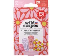 Wild Stripes - Classic Sensitive Pastel Fun - Set de pansements hypoallergéniques au design pastel stylé pour protection waterproof - Doux et protecteurs pour la peau - 20 pcs