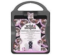 Wild Stripes First Aid Kit Festival - Kit Premiers Secours avec Pansements, Pansements Ampoules, Bouchons d'Oreilles, Patchs Yeux et Préservatif - Trousse Voyage Motif Festival