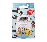 Wild Stripes - Kit de pansements pour enfants Animal Fun - Pansements stylés pour petits aventuriers - Hypoallergéniques protection fiable - Waterproof et résistant - Doux et protecteurs - 20 pcs