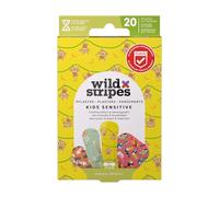 Wild Stripes - Kit de pansements pour enfants Jungle Vibe - Pansements stylés pour enfants aventuriers - Protection fiable - Waterproof et résistant - Doux et hypoallergénique - 20 pcs