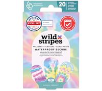 Wild Stripes Lot de pansements Waterproof Rainbow - Pansements doigts - 100% imperméables & doux pour la peau - Tenue extra-forte - Colorés arc-en-ciel (20 pièces)