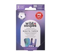 Wild Stripes - Mouth Patches Sunset - Bandes pour améliorer la respiration nasale et le sommeil - Patchs bouche avec 2 designs pratiques - Fonctionnel doux et stylé - 20 pcs