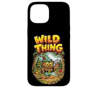 Wild Thing! Retro Woodsy Owl Give a Hoot Vintage Earth Day Coque pour iPhone 15