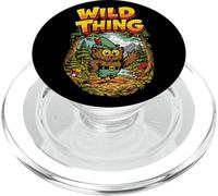 Wild Thing! Retro Woodsy Owl Give a Hoot Vintage Earth Day PopSockets PopGrip pour MagSafe