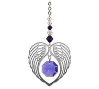 Wild Things Cœur en forme d'aile d'ange - Améthyste Pierre de naissance février - Orné de cristaux de Swarovski®