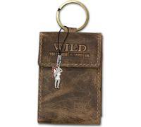 Wild Things Only cuir unie étui à clés marron 5.5x1.5x8cm OPJ904N