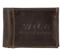 WILD THINGS ONLY !!! Mini Portefeuille en Cuir pour Homme, Extra Mince, avec Protection RFID (Marron)