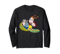 Wild Thornberrys Eliza, Darwin, Donny on Leaf Manche Longue, Unisexe pour Adultes, Noir, M