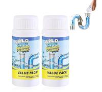 Wild Tornado Lot de 2 déboucheurs de canalisations puissants pour éviers et canalisations, déboucheur de canalisations, poudre de nettoyage rapide pour évier de cuisine