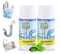 Wild Tornado Lot de 2 déboucheurs de canalisations sauvages Tornado - Poudre puissante pour éviers et canalisations - Pour cuisine, toilettes, salle de bain