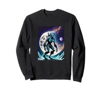 Wild Wendigo Skinwalker in Space Illustration Graphic Design Sweatshirt