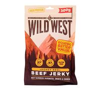 Wild West Beef Jerky, 300g Honey BBQ, high Protein Viande séchée, Beef Jerky Snack protéiné, Bœuf séché