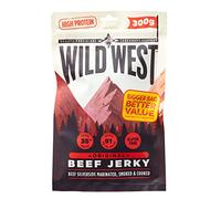 Wild West Beef Jerky, 300g Original, high Protein Viande séchée, Beef Jerky Snack protéiné, Bœuf séché