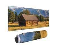 Wild West Cabins Tapis de souris de jeu XXL avec bords cousus antidérapant pour clavier, maison, bureau, jeux vidéo 30,5 x 80 cm