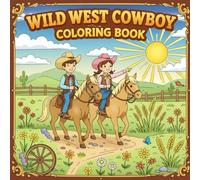 Wild West Cowboy: Retro Cowboy Bold and Easy Large Print Coloring Pages for Seniors, Adults, Teens and Kids | Western, Cowgirls, Horses, Farms and More | 8.5 x 8.5 inches