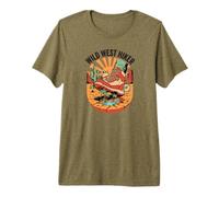Wild West Hiker Randonnée Aventure Desert Seeker Western T-Shirt Haut de Gamme