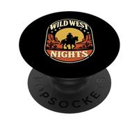 Wild West Nights Cowboy désert Style Western rétro PopSockets PopGrip Adhésif