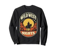 Wild West Nights Cowboy désert Style Western rétro Sweatshirt