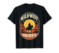 Wild West Nights Cowboy désert Style Western rétro T-Shirt