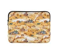 Wild West Western Scotland Sac de transport concis pour ordinateur portable avec fermeture éclair 13" 14"